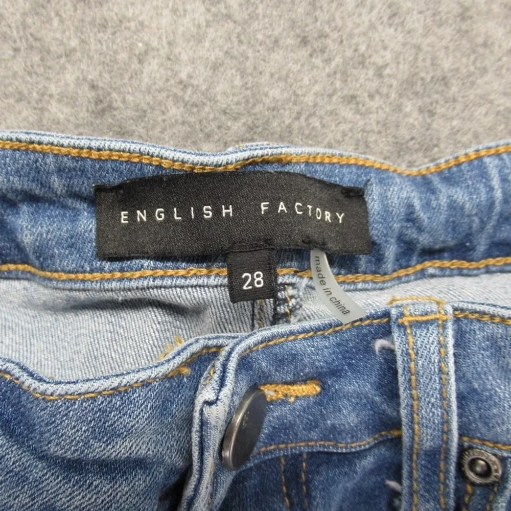 English Factory Womens Distressed‎ Ankle Jean Size 28 (Measures 28x26)